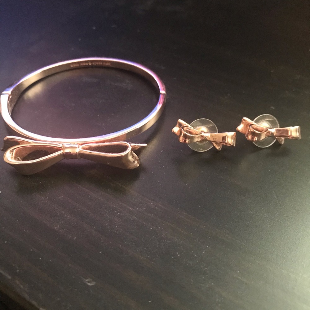 Kate Spade bangle and earrings